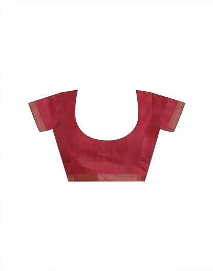 Dusty Peach Silk Printed Saree