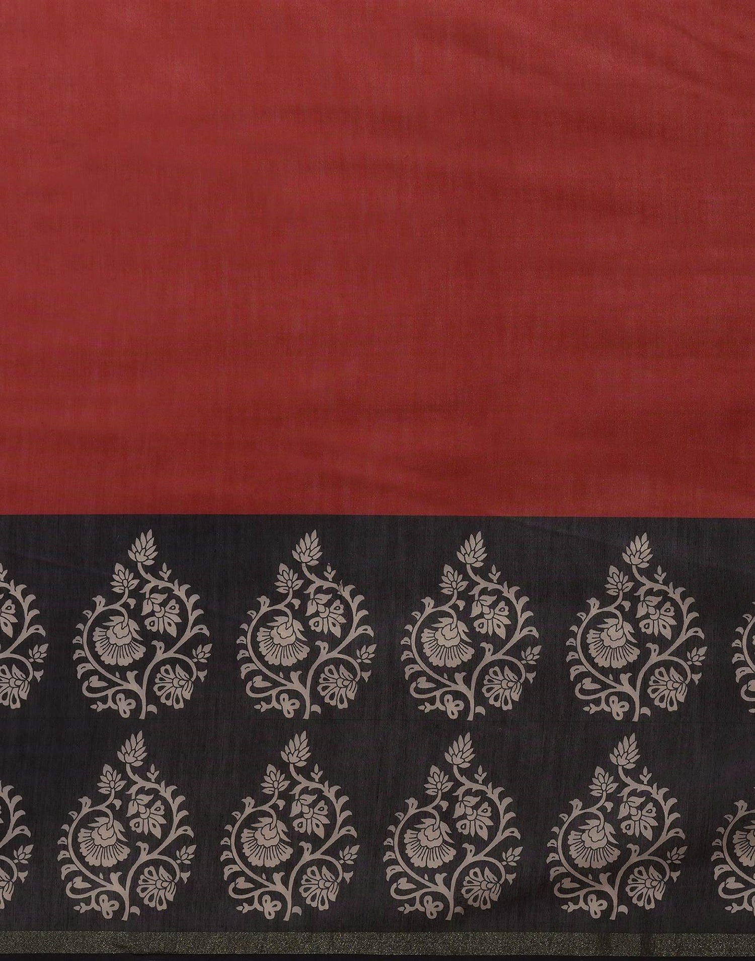 Orange Silk Printed Saree