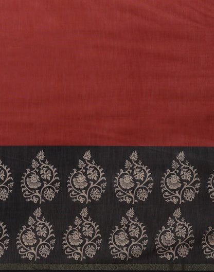 Orange Silk Printed Saree
