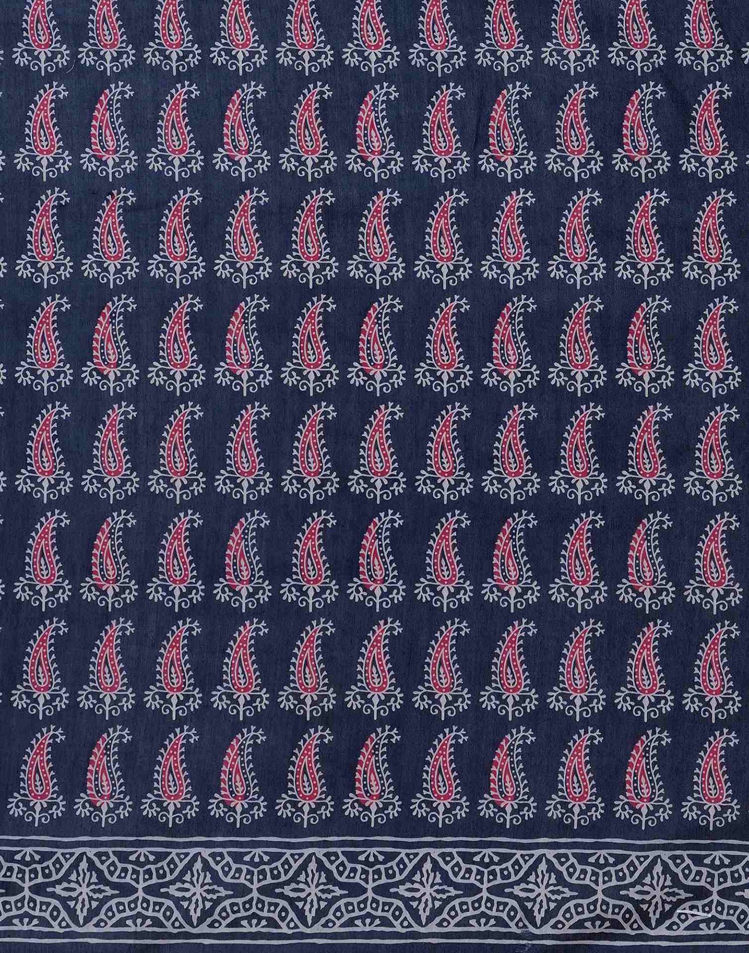 Blue Silk Printed Saree