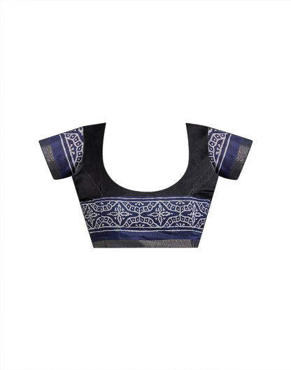 Blue Silk Printed Saree