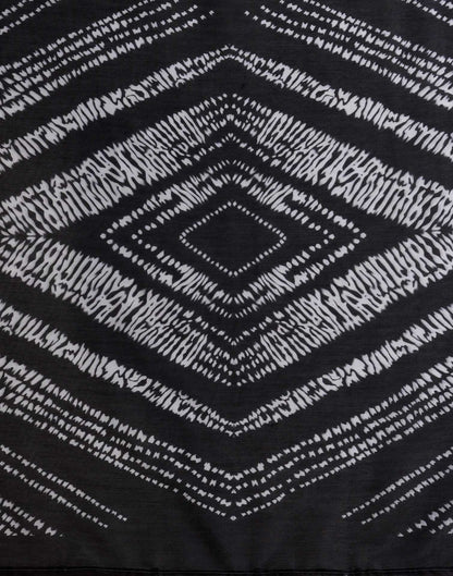 Black Silk Printed Saree