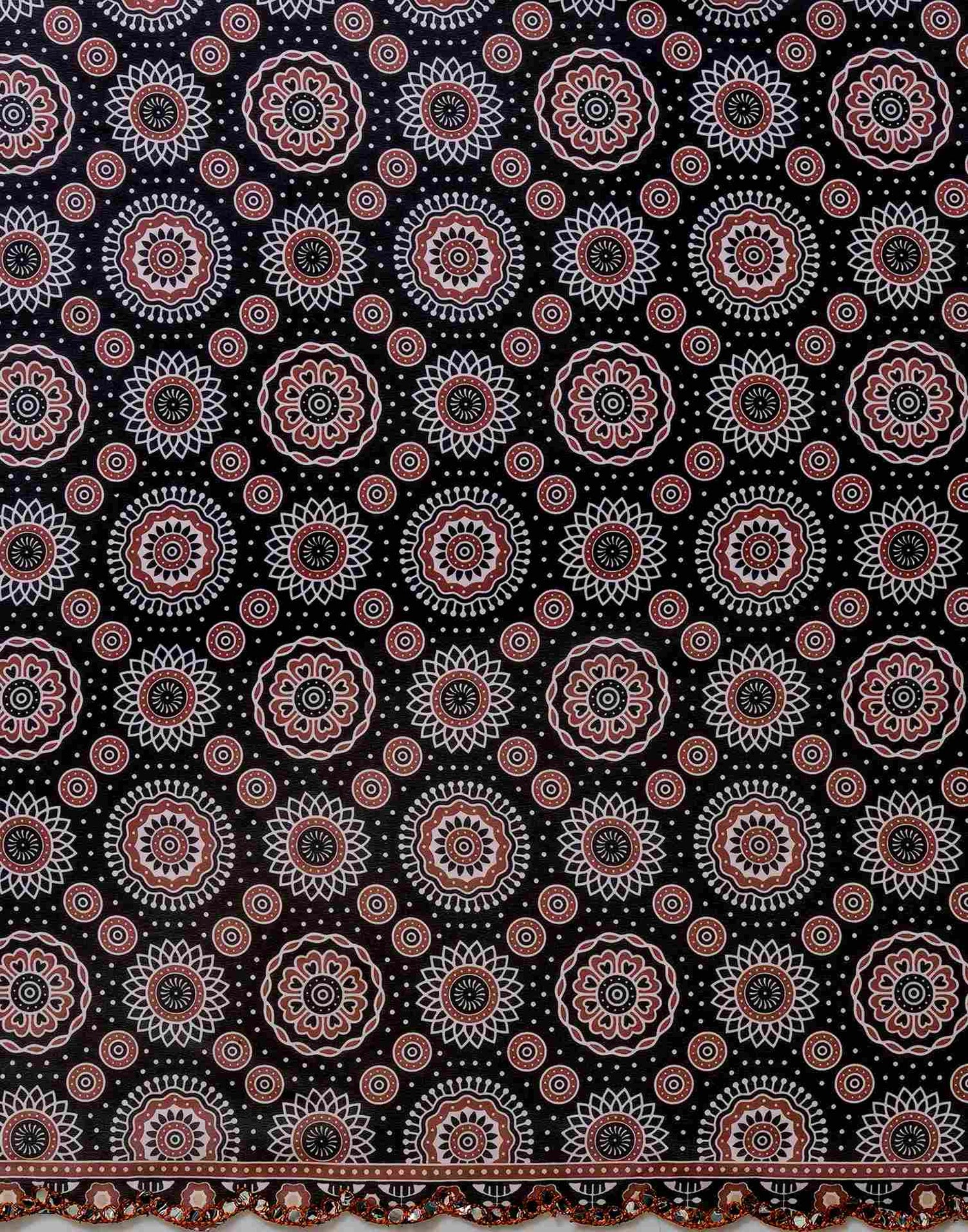 Black Georgette Printed Saree