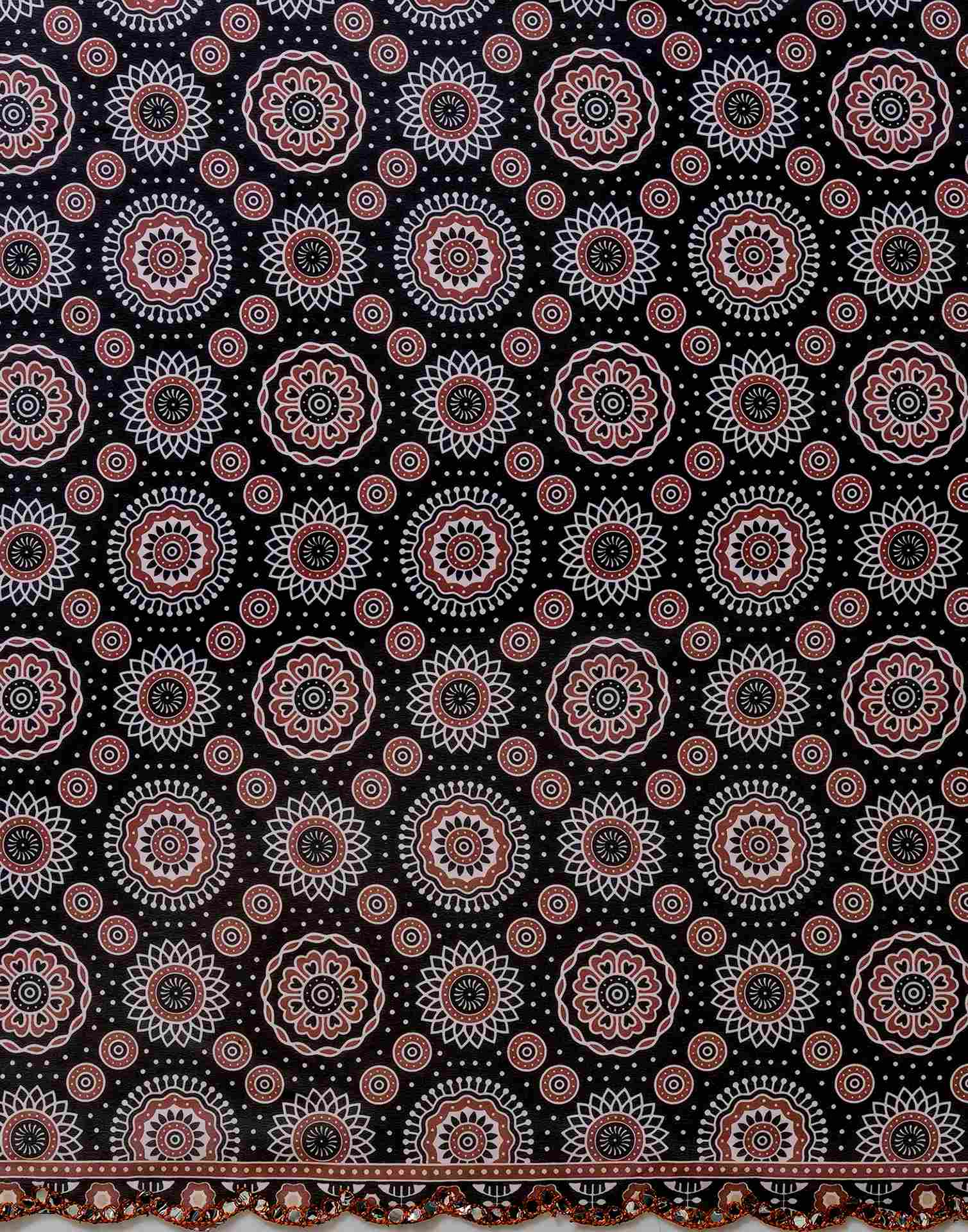 Black Georgette Printed Saree