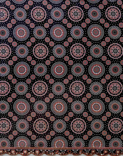 Black Georgette Printed Saree