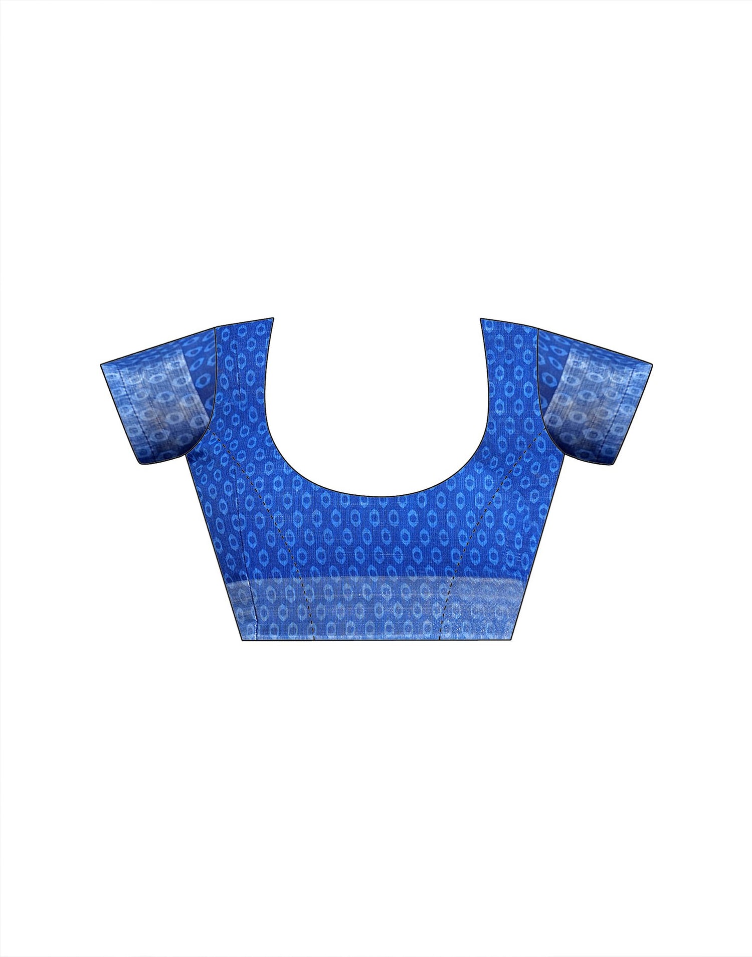 Blue Linen Woven Printed Saree