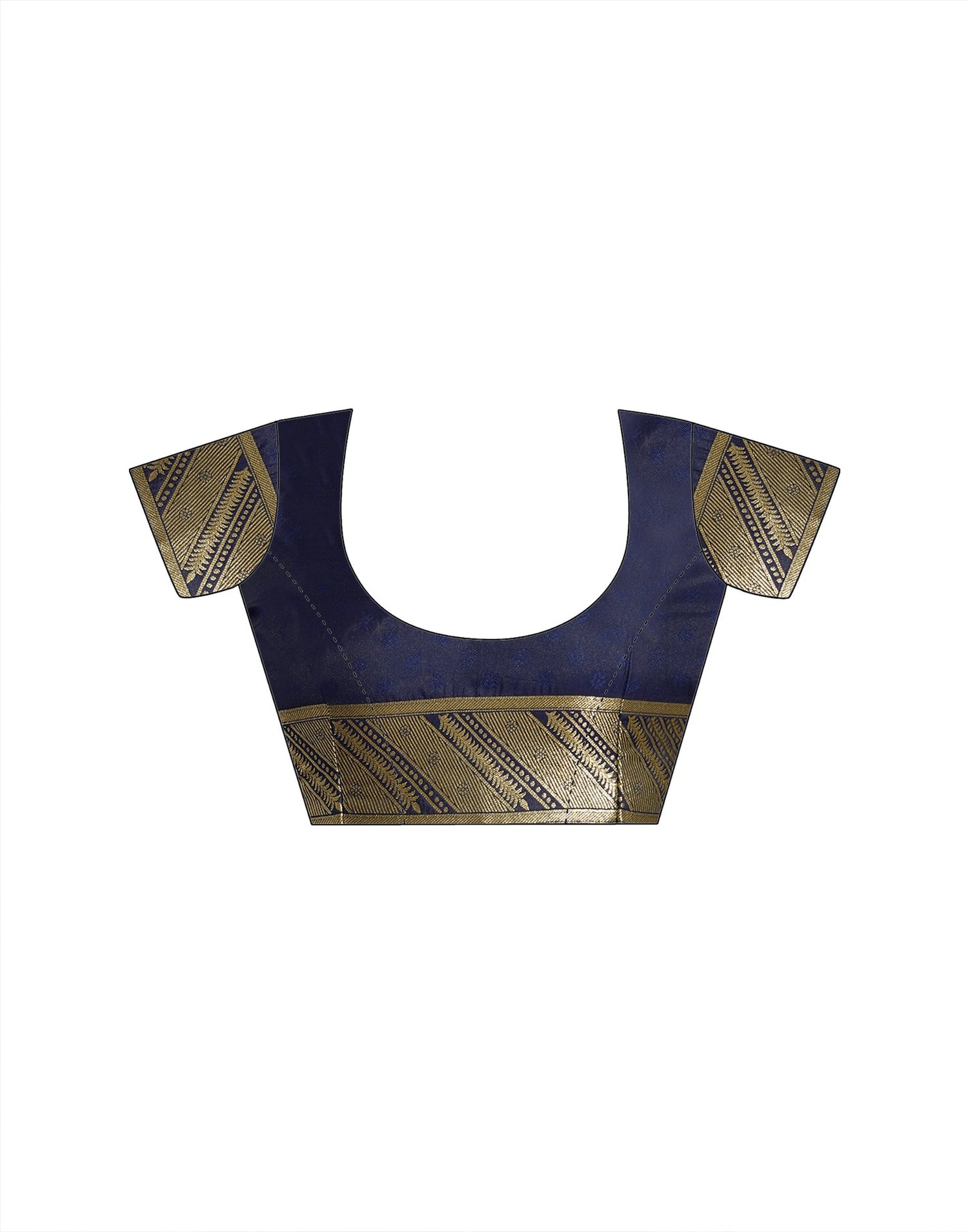 Navy Blue Silk Woven Banarasi Saree