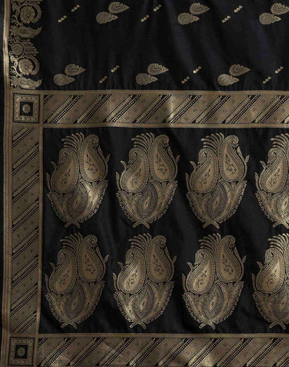 Black Silk Woven Banarasi Saree
