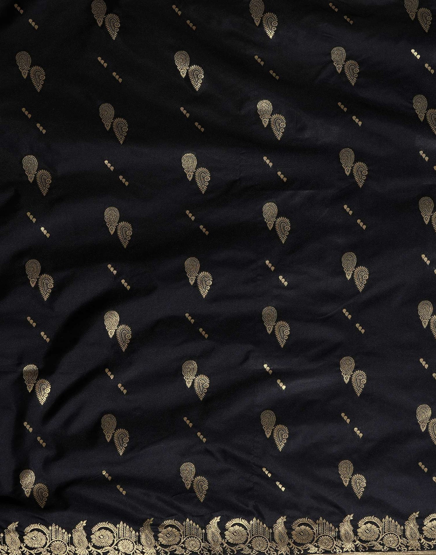 Black Silk Woven Banarasi Saree