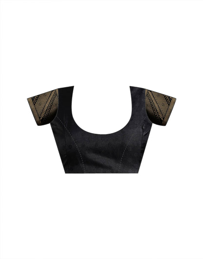 Black Silk Woven Banarasi Saree