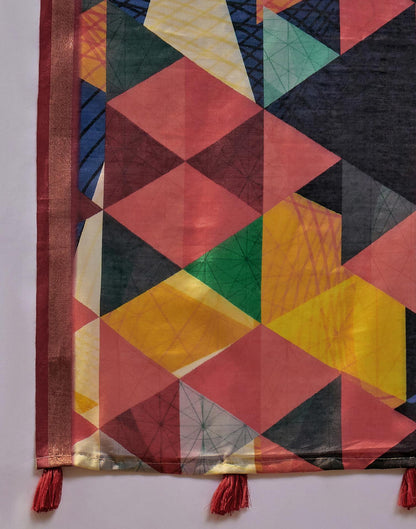 Black Silk Printed Saree