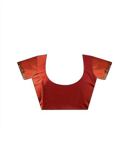 Black Georgette Printed Mirror Work Saree