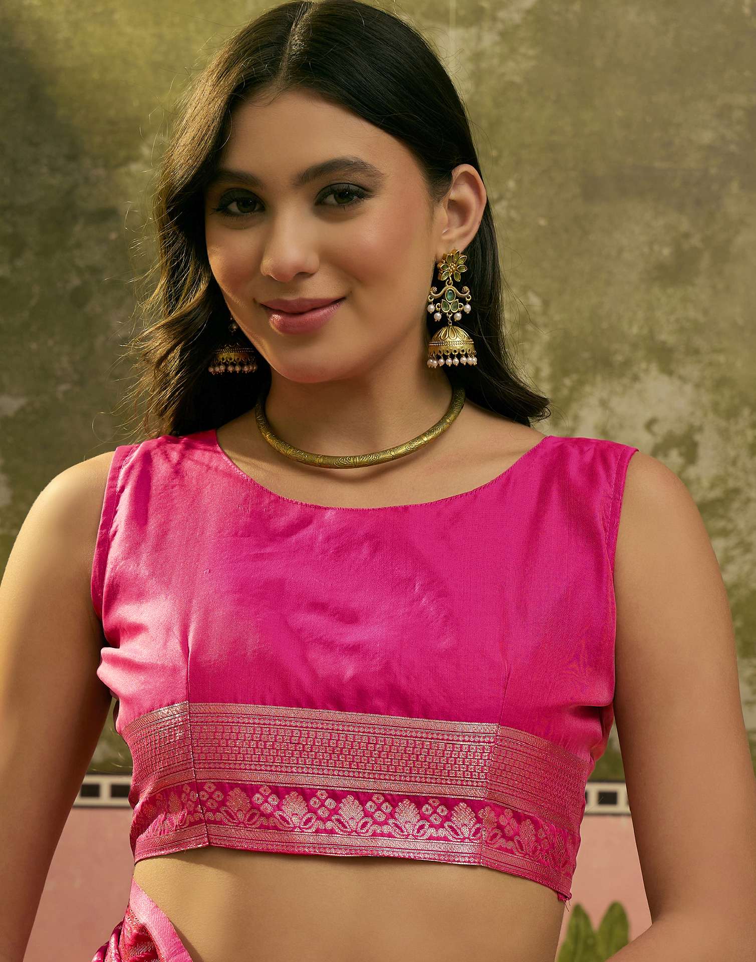 Pink Silk Woven Patola Saree
