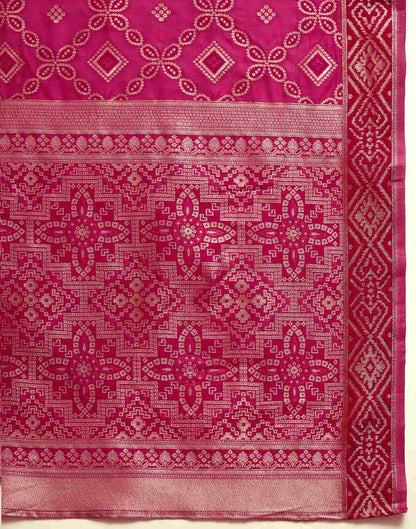 Pink Silk Woven Patola Saree