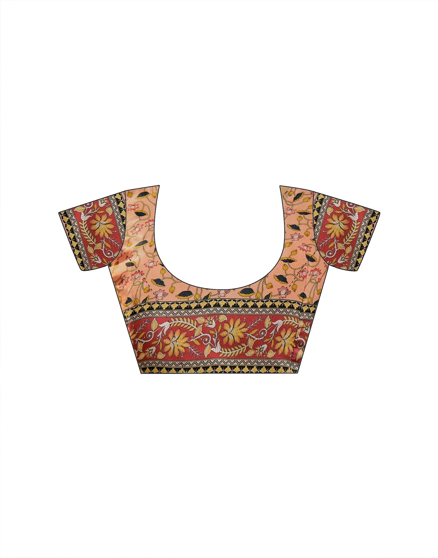 Beige Crepe Silk Floral Printed Saree