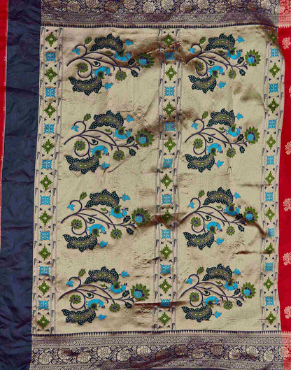 Red Silk Woven Paithani Saree