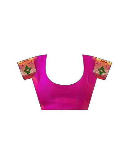 Teal Blue Silk Woven Paithani Saree