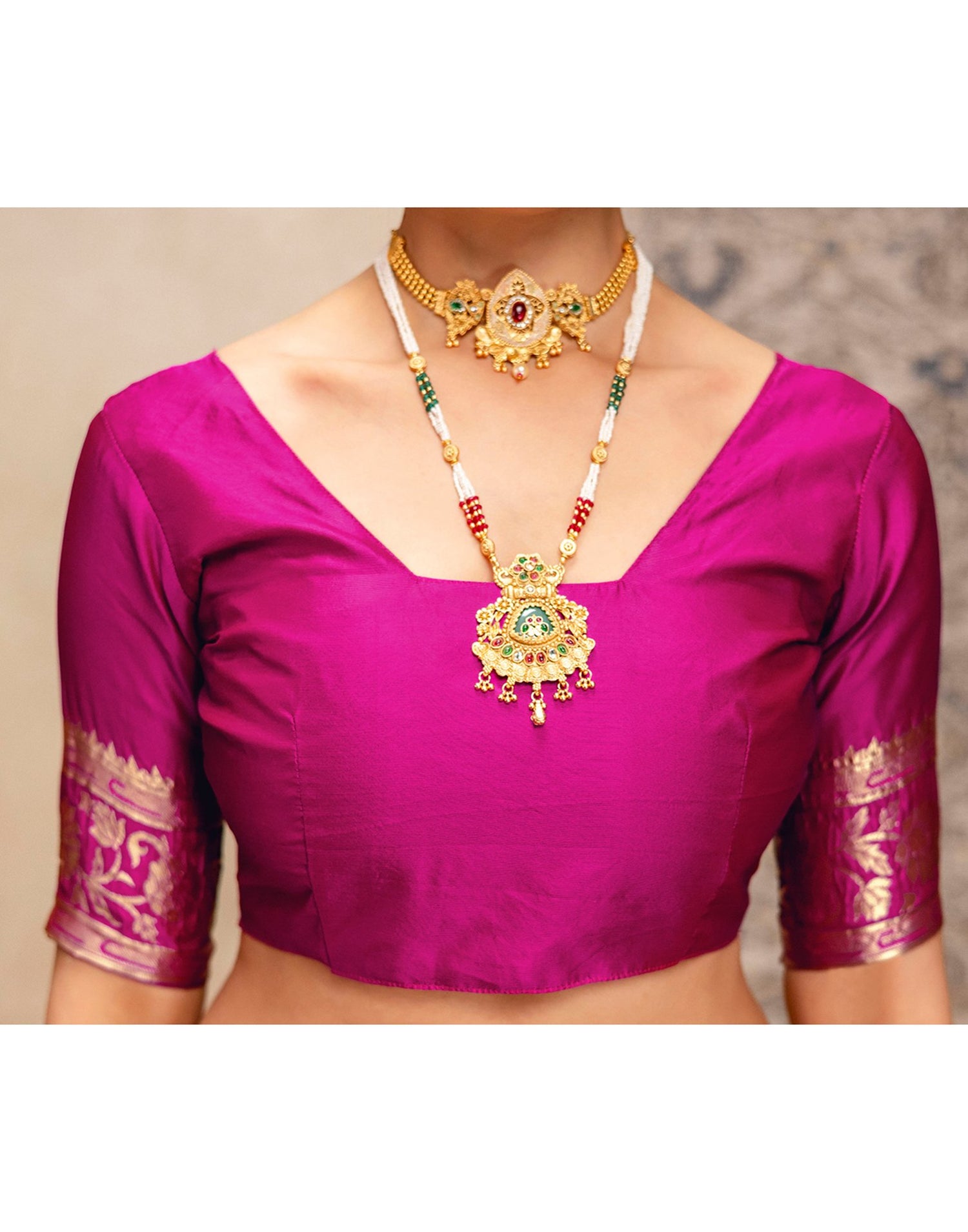 Navy Blue Silk Woven Paithani Saree