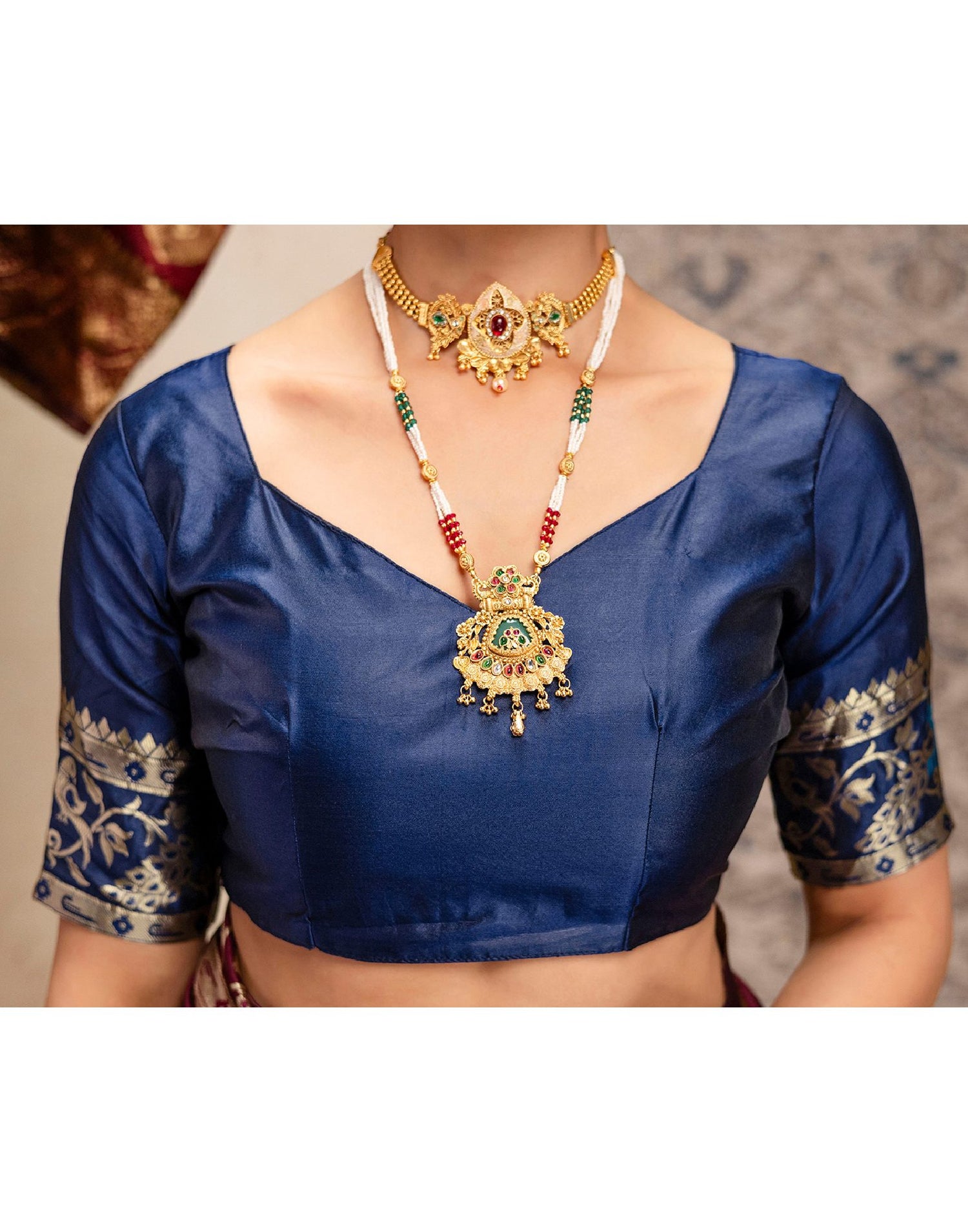 Maroon Silk Woven Paithani Saree