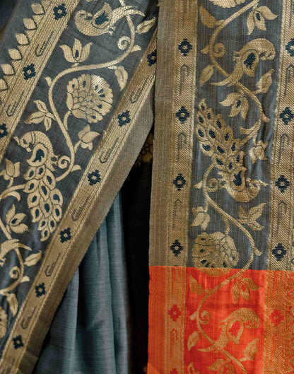 Rama Green Silk Woven Paithani Saree