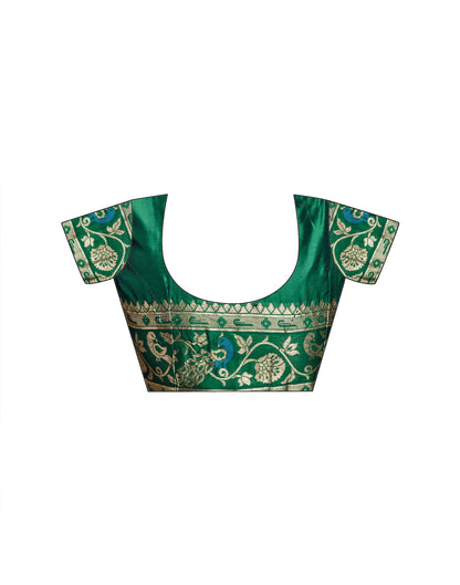 Navy Blue Silk Woven Paithani Saree