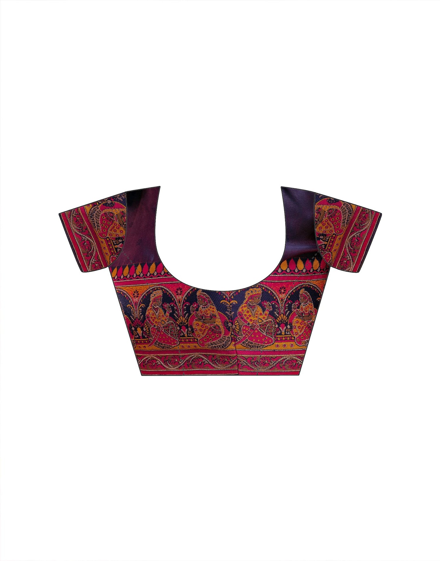 Pink Silk Woven Kalamkari Saree