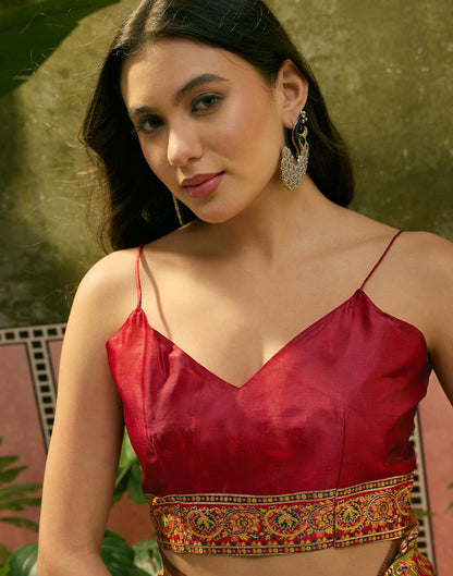 Green Silk Woven Kalamkari Saree