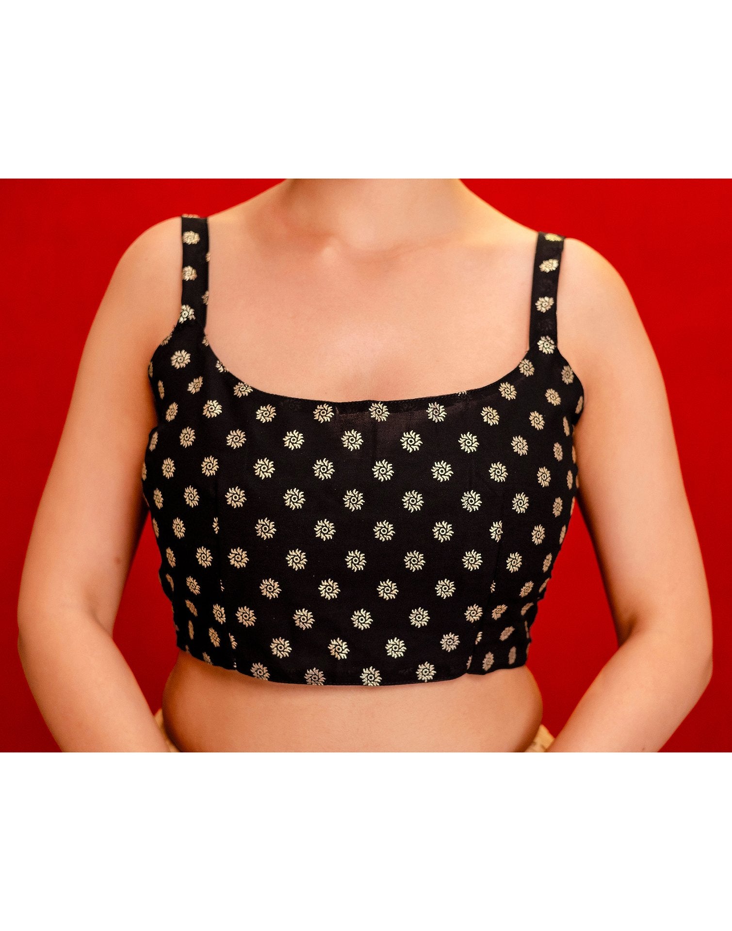 Black Georgette Foil Printed Saree