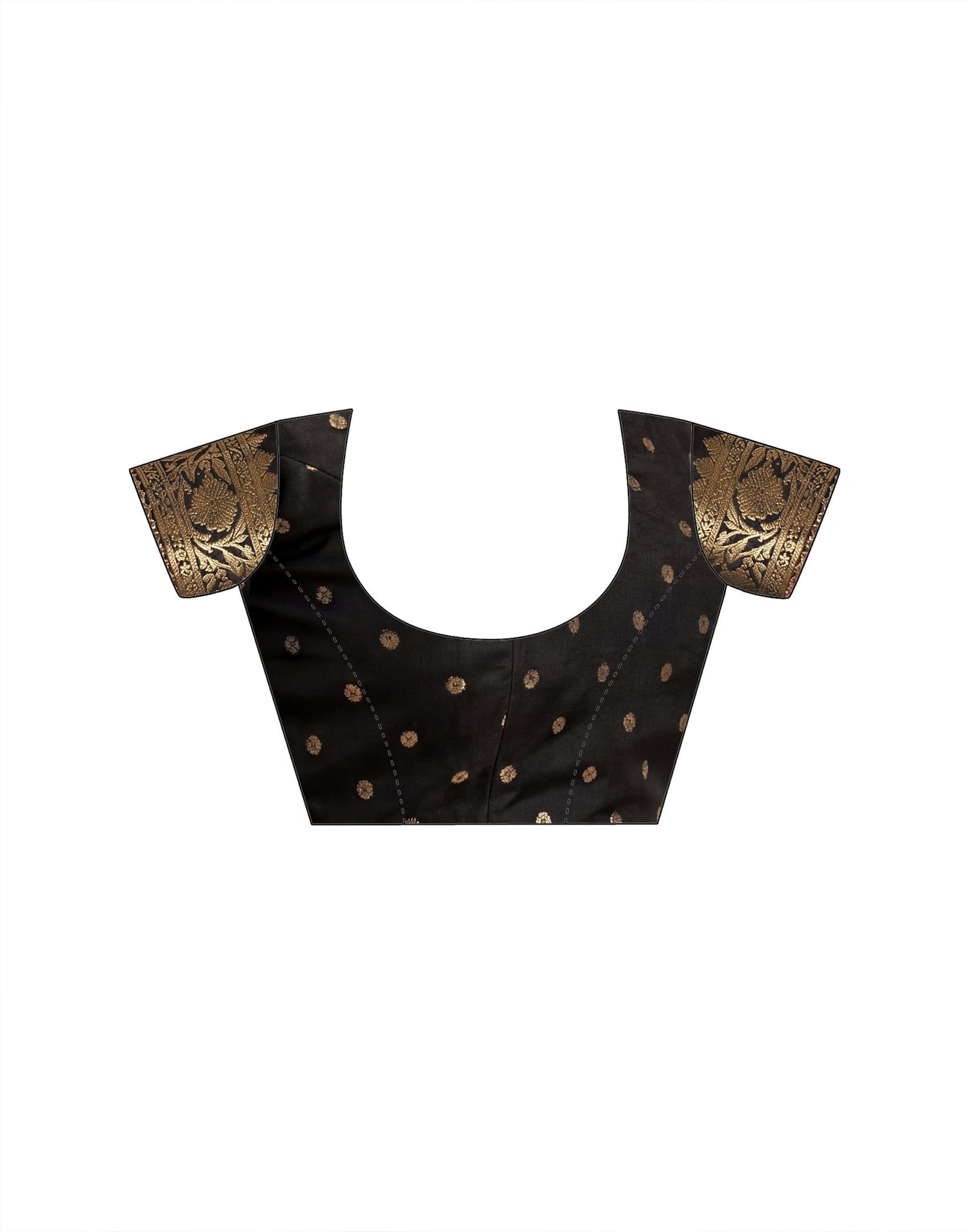 Black Georgette Foil Printed Saree