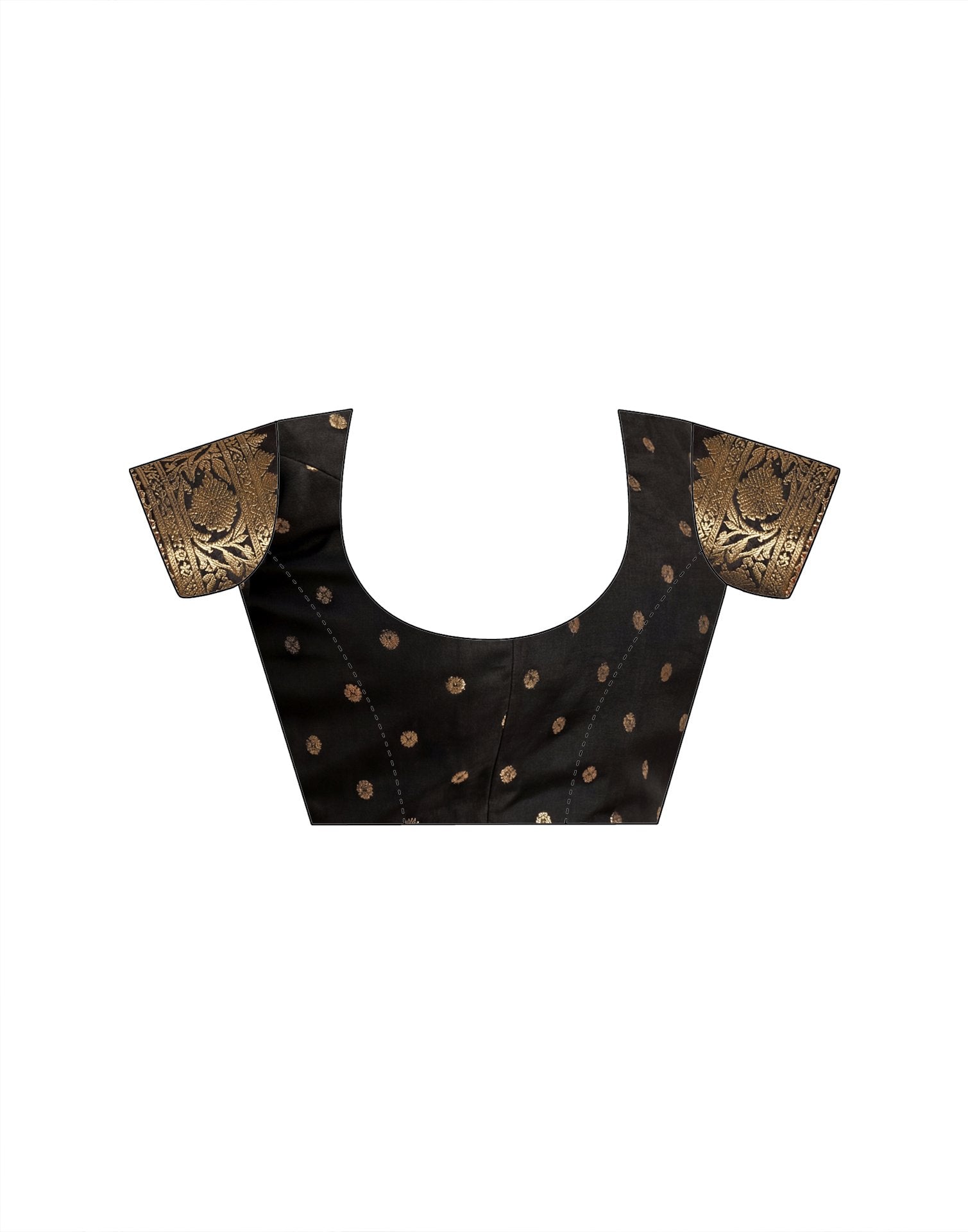 Black Georgette Foil Printed Saree