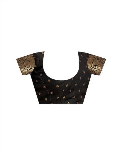 Black Georgette Foil Printed Saree