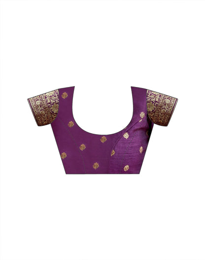 Wine Georgette Foil Printed Saree