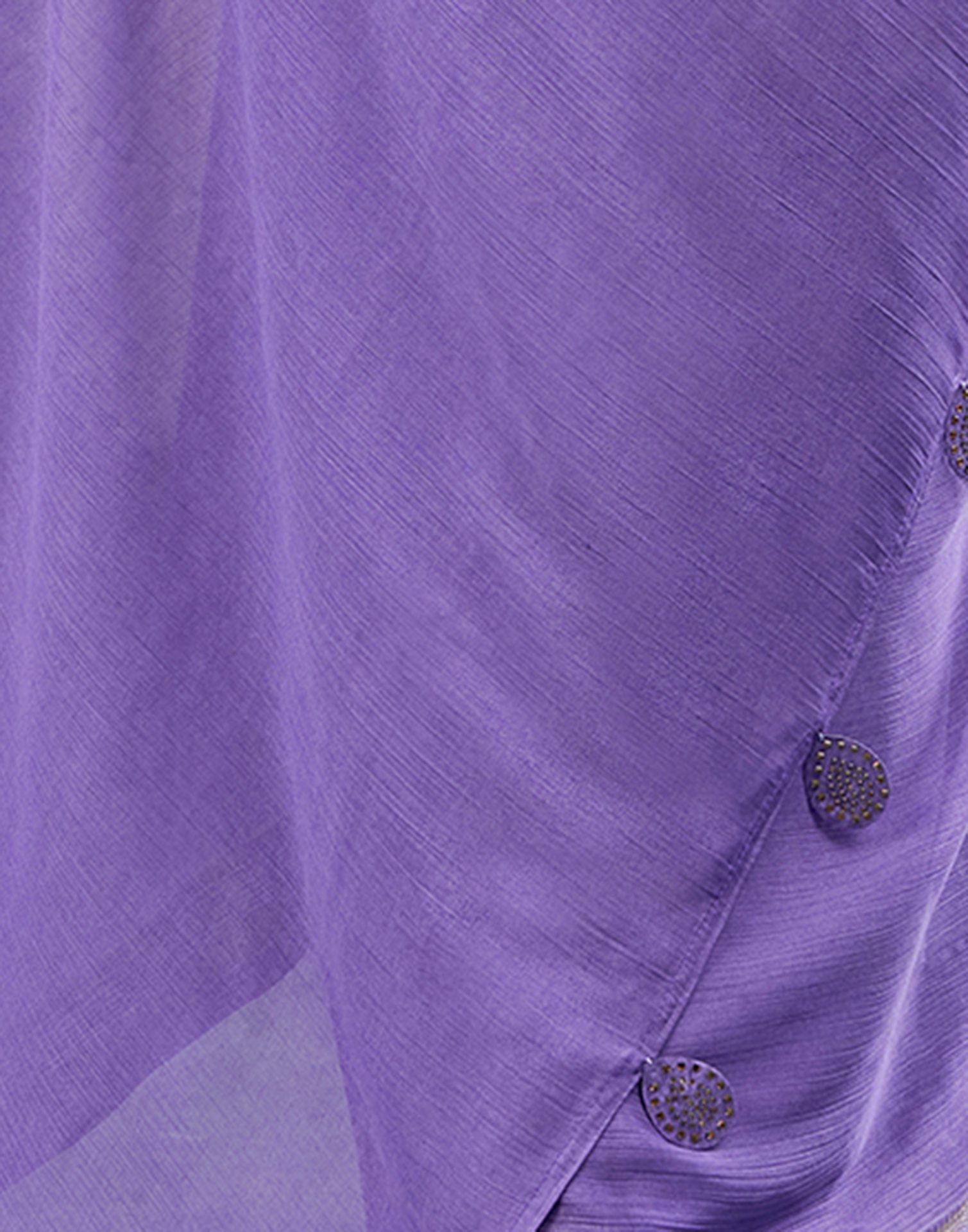 Lavender Chiffon Woven Border Saree