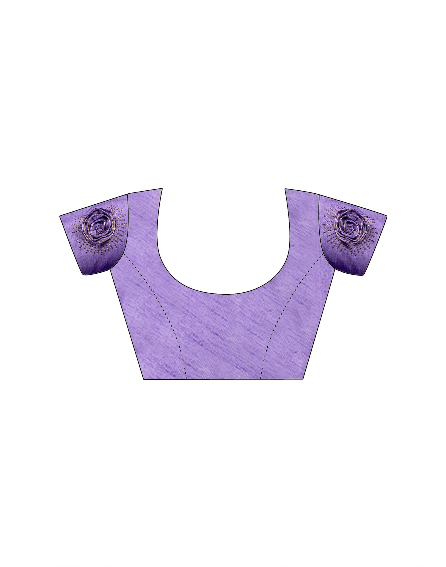 Lavender Chiffon Woven Border Saree