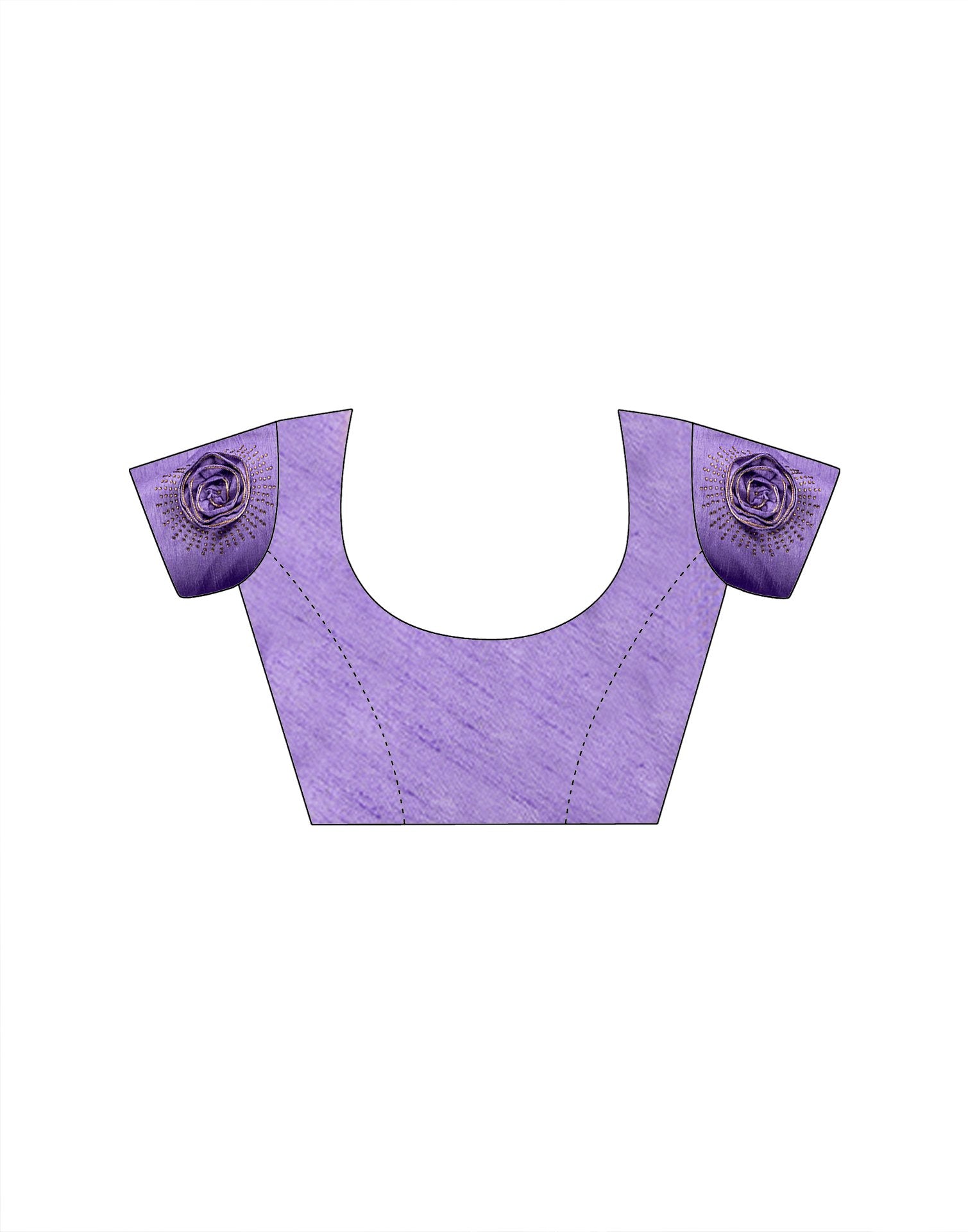 Lavender Chiffon Woven Border Saree
