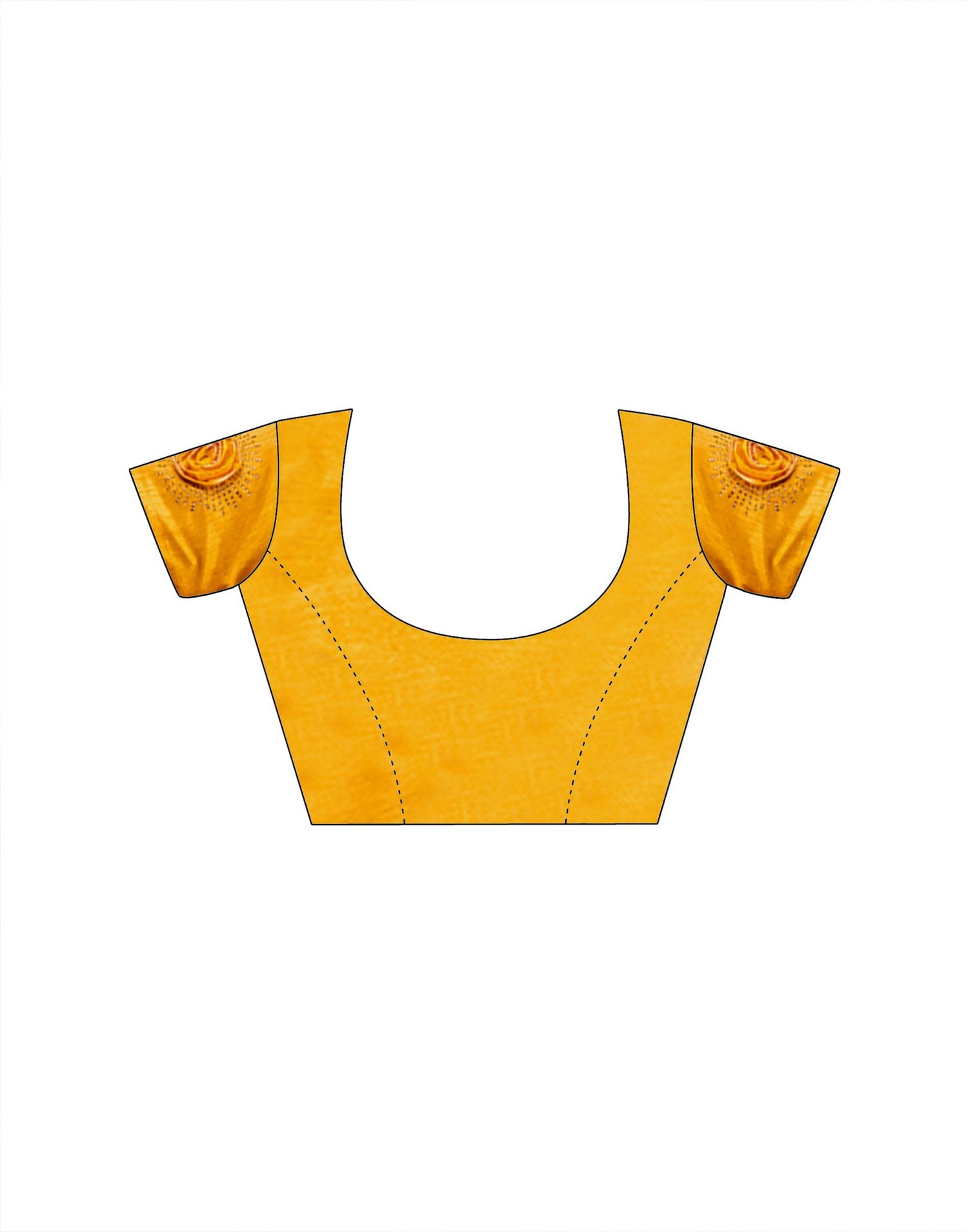 Yellow Chiffon Woven Border Saree