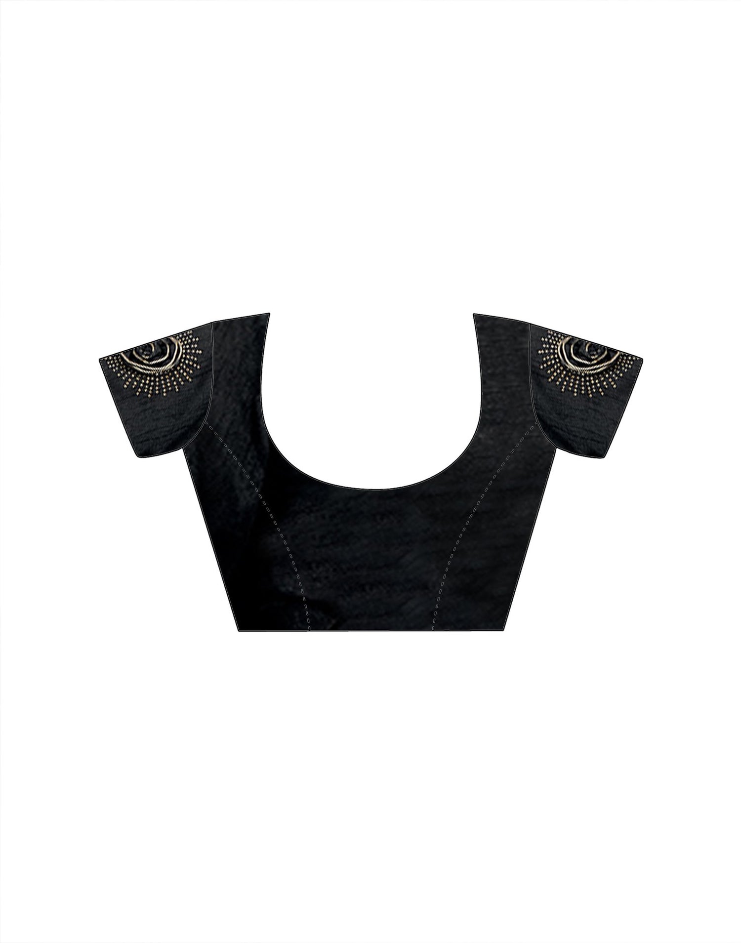 Black Chiffon Woven Border Saree