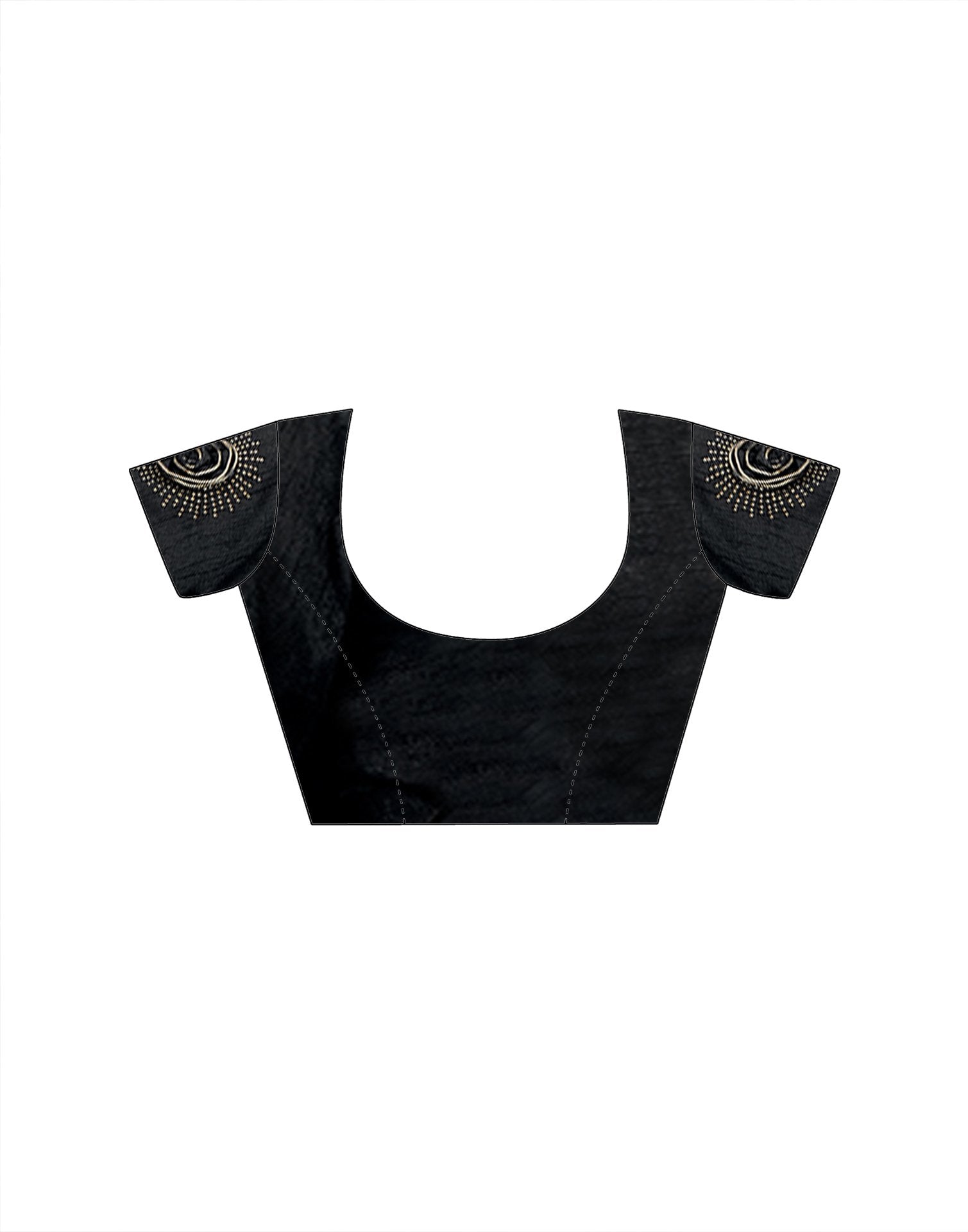 Black Chiffon Woven Border Saree