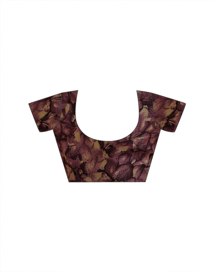 Off White Khadi Printed Saree