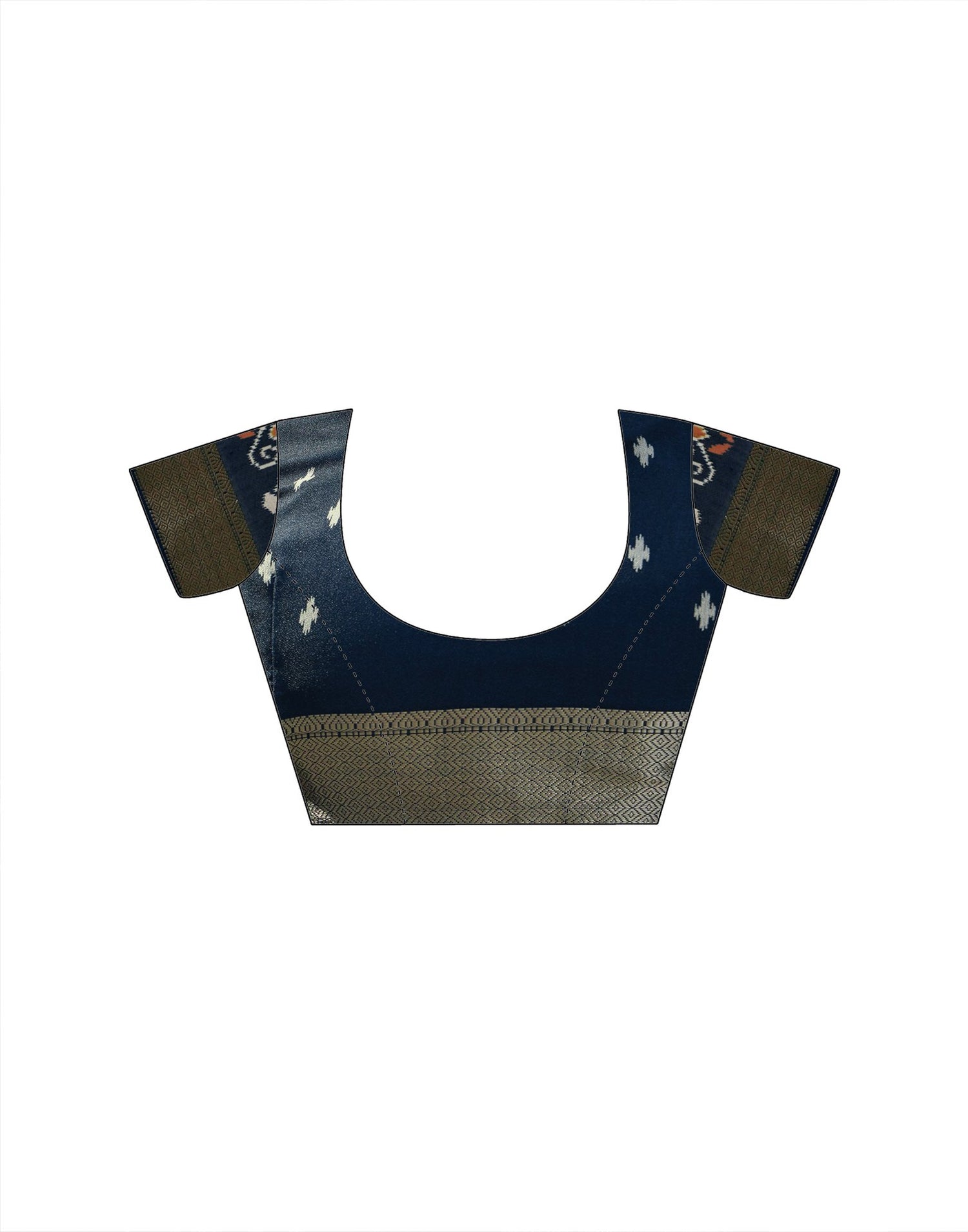 Dark Blue Georgette Printed Saree 
