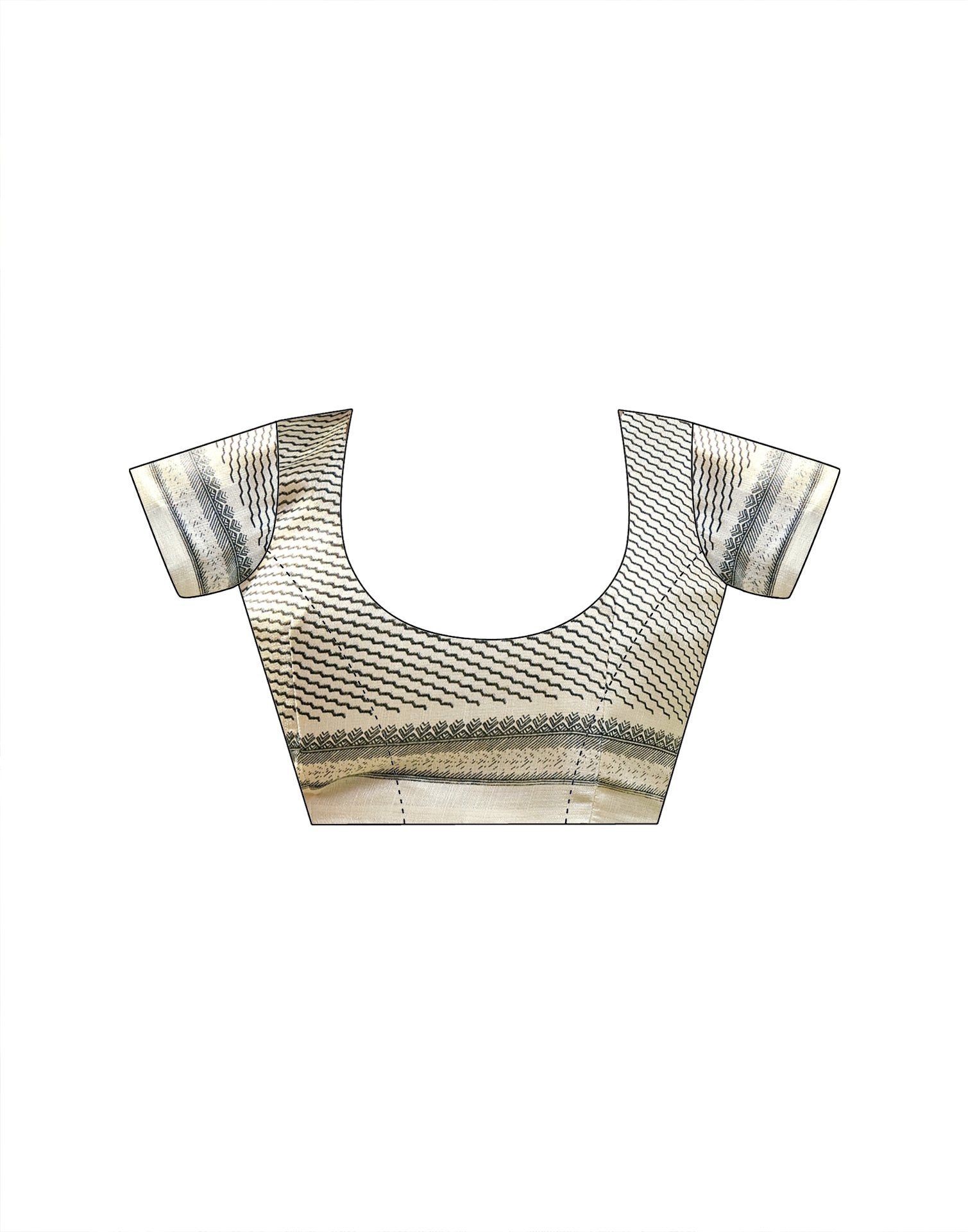 Beige Khadi Printed Saree