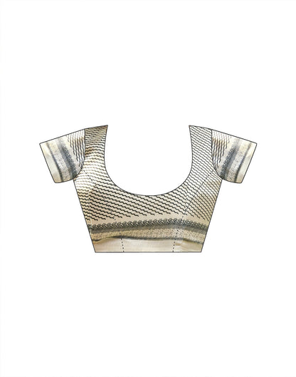 Beige Khadi Printed Saree