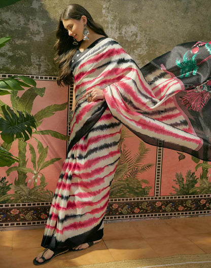 Off White Khadi Printed Saree 