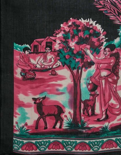 Off White Khadi Printed Saree 