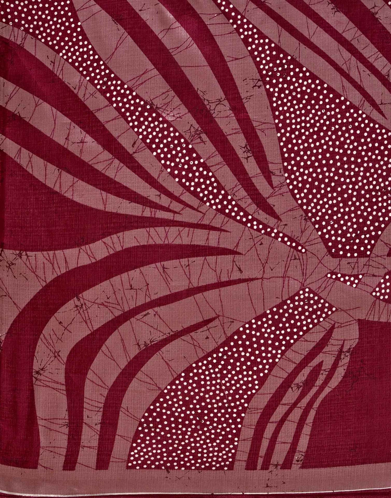 Maroon Khadi Printed Saree