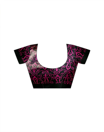 Pink Khadi Printed Saree