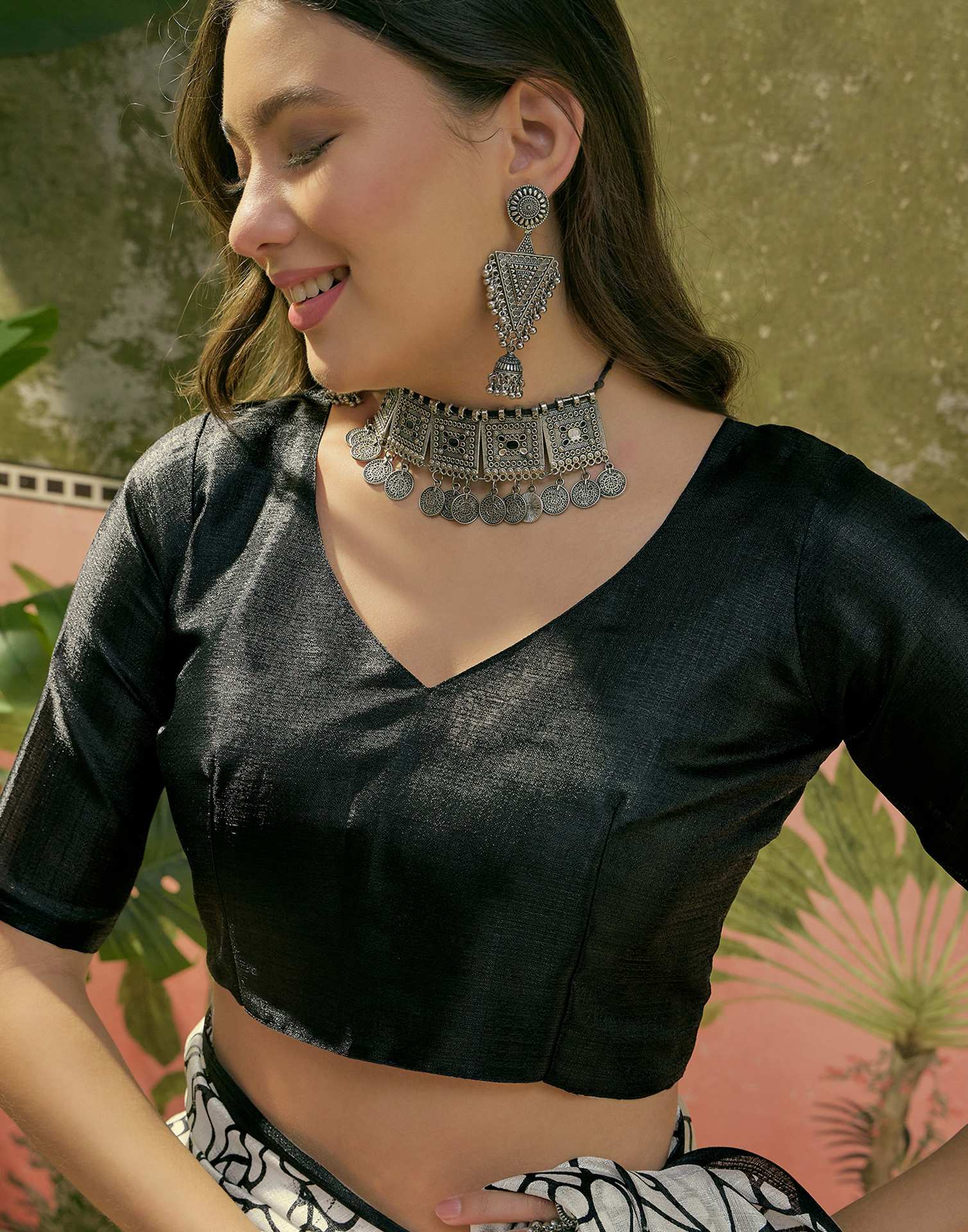 Beige Khadi Printed Saree