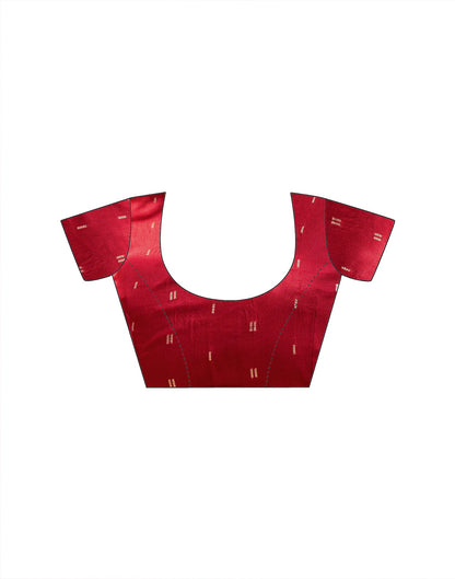 Red Chiffon Bandhani Printed Embroidery Saree