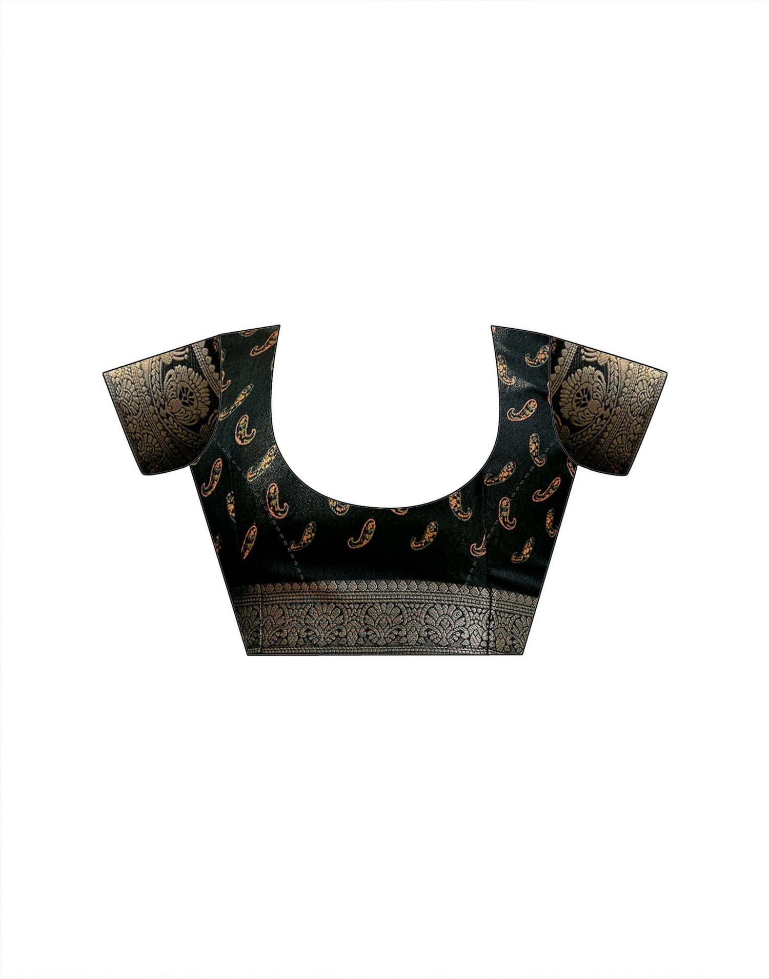 Black Georgette Printed Saree