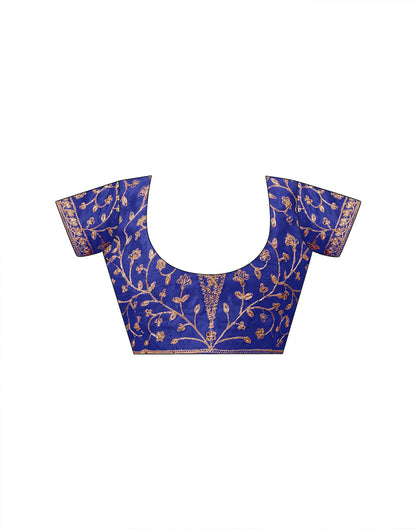 Blue Georgette Laheriya Printed Saree
